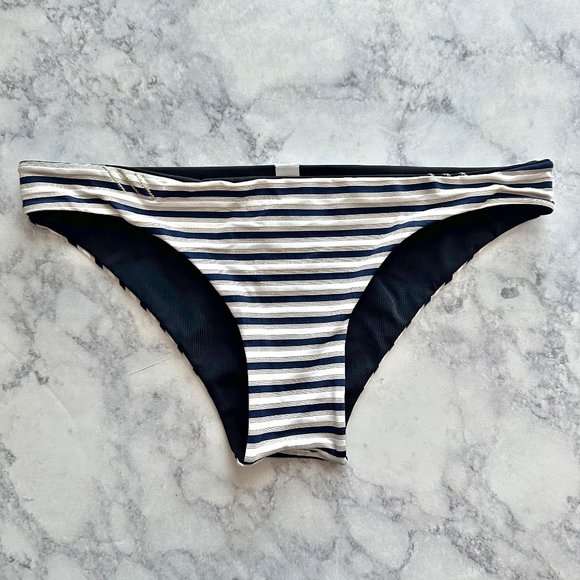 Anine Bing Black Striped Reversible Bikini Bottom - Picture 13 of 13